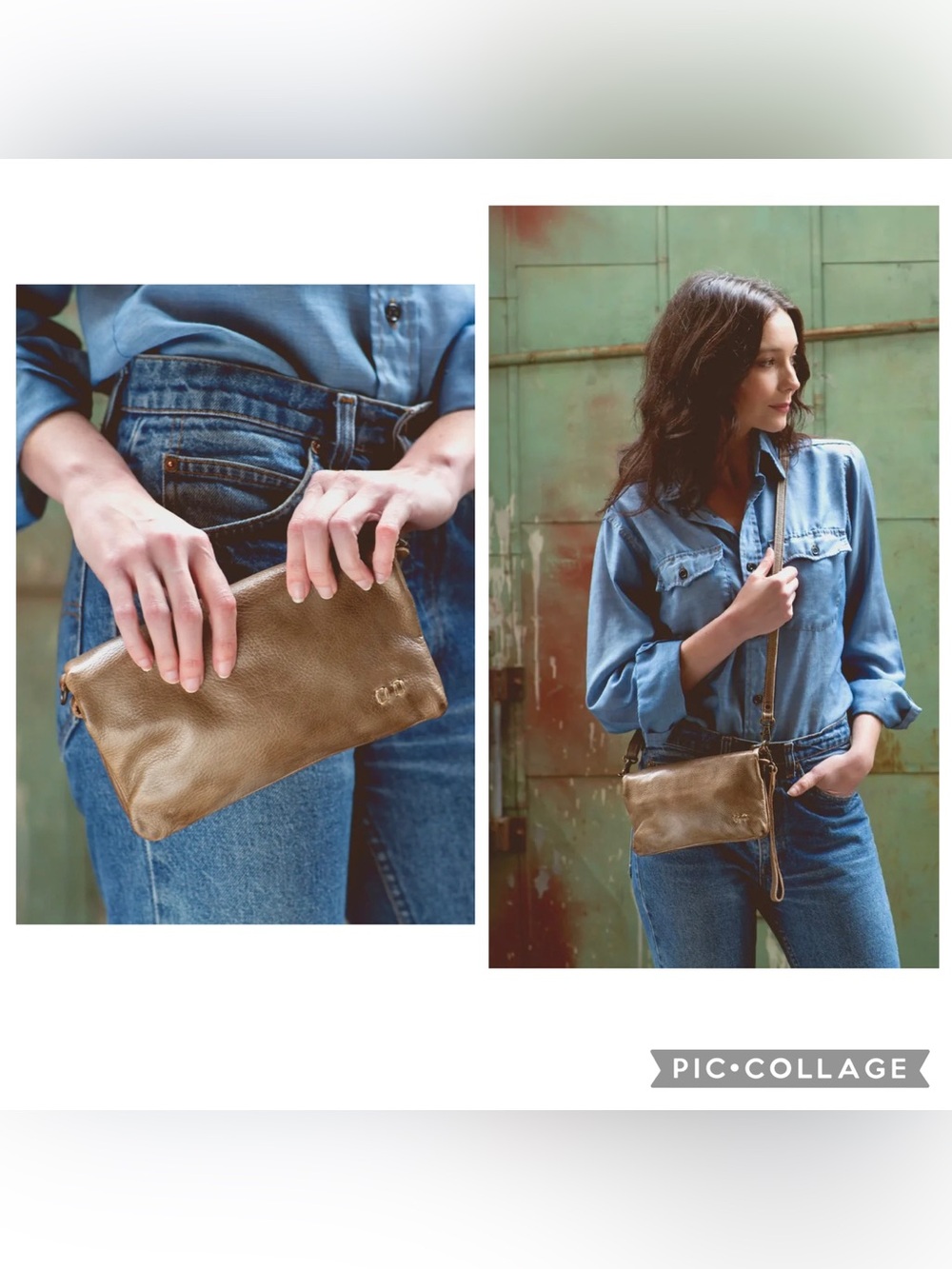 Bed Stu Leather Cadence Wallet Wristlet Crossbody Bag Taupe Rustic MSRP $179 - Picture 13 of 13